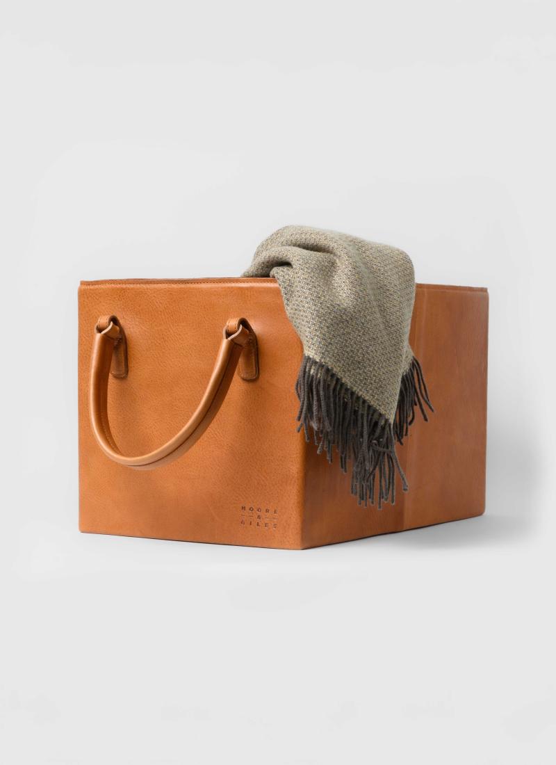 Leather Basket | Stylish Storage Solution | Moore & Giles